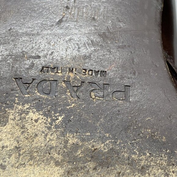 Prada Vintage Lace Up Derby Dress Shoes Men’s Sz UK 8.5 - US 9.5 Brown Leather. - Picture 12 of 13